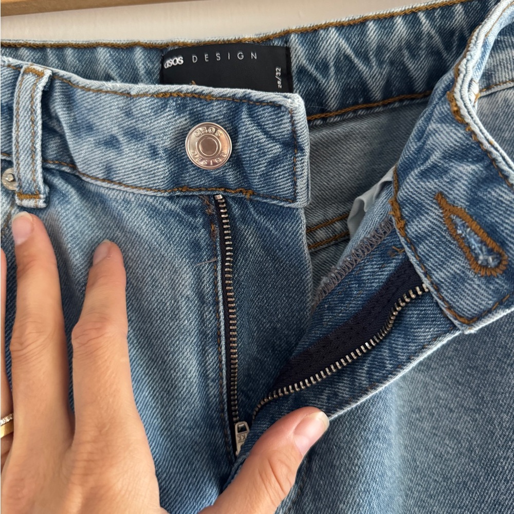 ASOS High Rise Light Blue Jeans - Picture 5 of 10